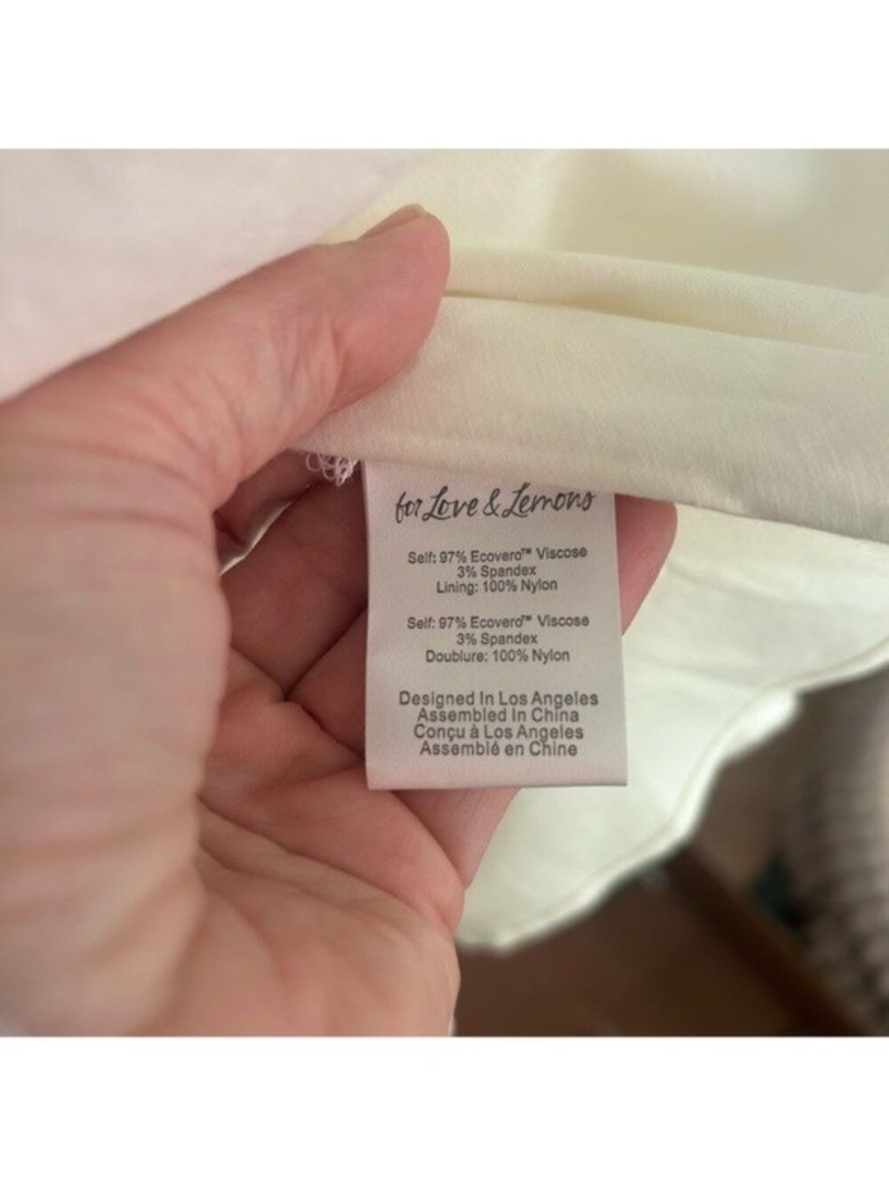 NWT For Love & Lemons Clementine White Taffeta Mini Dress Size S - Picture 5 of 16